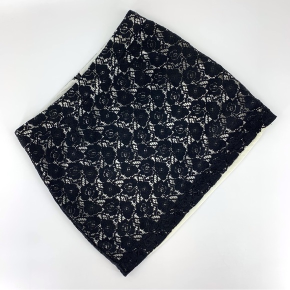 Pure Alfred Sung Black Lace Mini Skirt, Medium - Picture 1 of 16